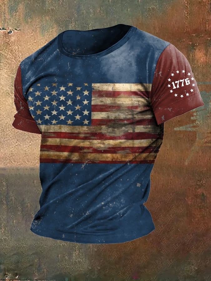 Camiseta Independence Day estampado casual para hombre