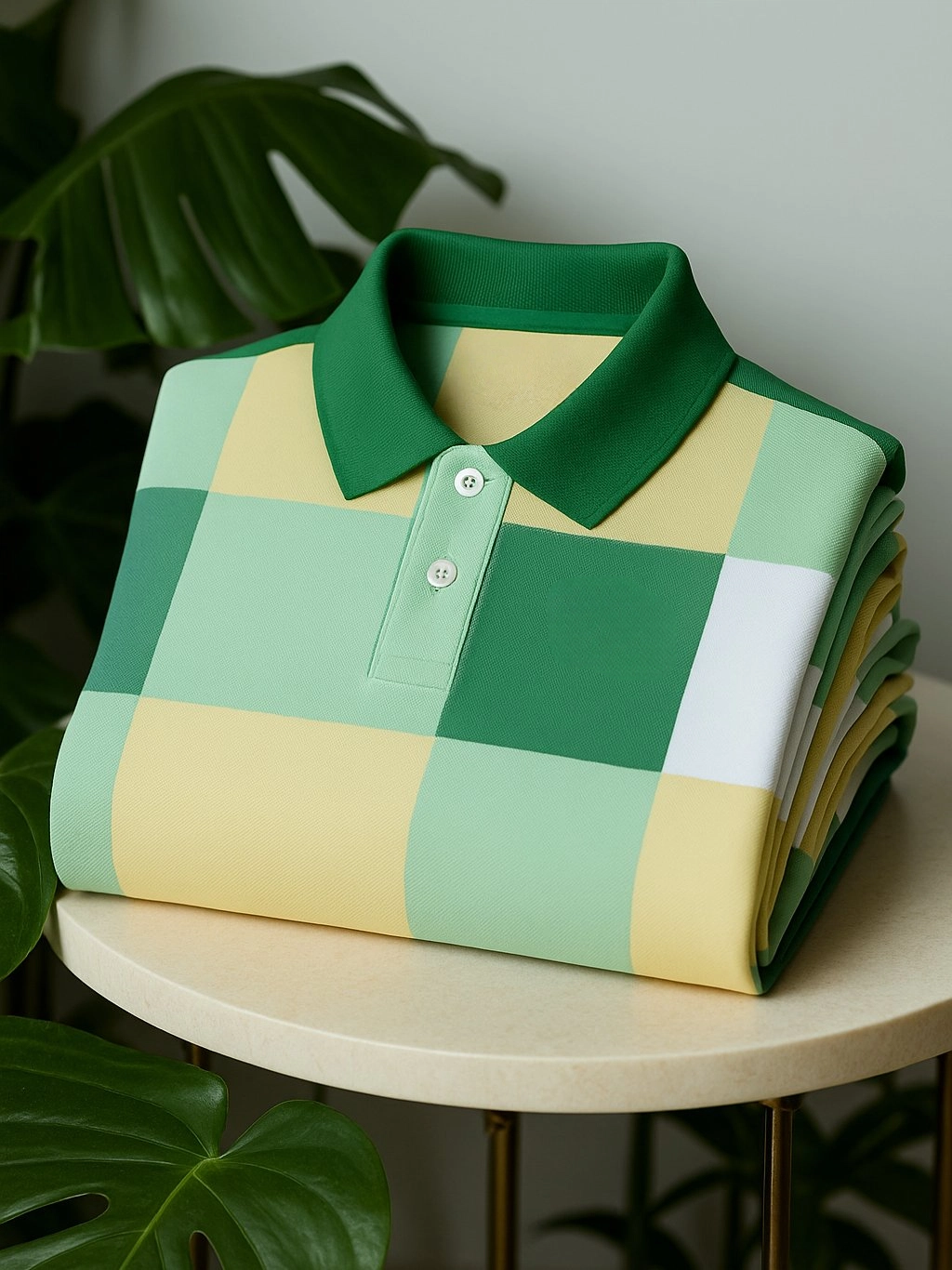 para hombre clásico ejecutivo Old Money Button de manga corta camisa polo