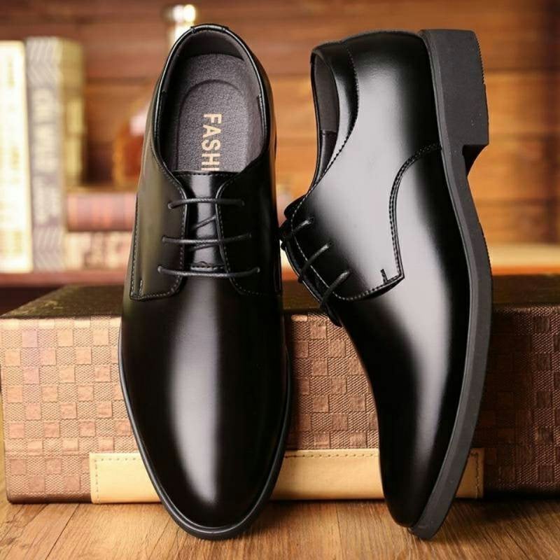 Zapatos British ejecutivo Wedding casual Lace-up formal cuero para hombre