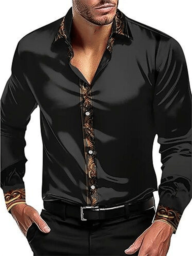 Camisa de lujo ejecutivo de manga larga para hombre