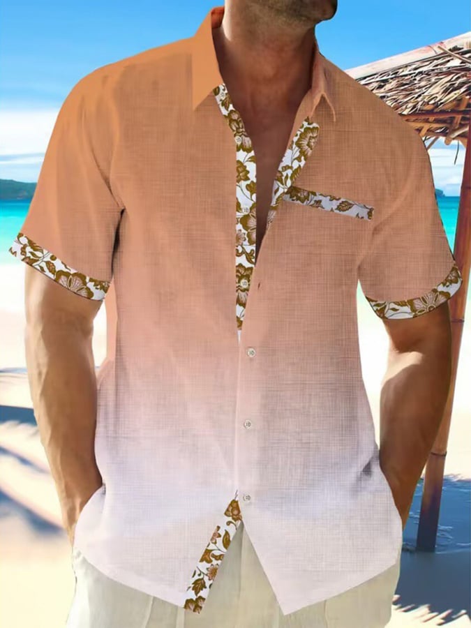 Estampado casual Resorcamiseta para hombre