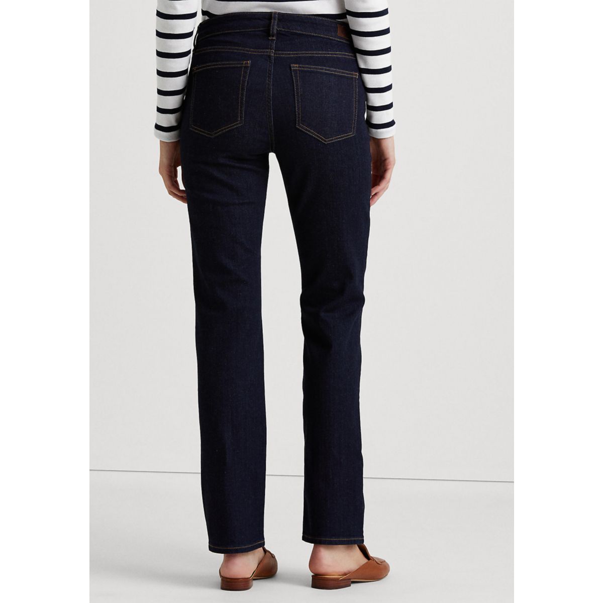 Petite Mid Rise Straight Jeans - 2