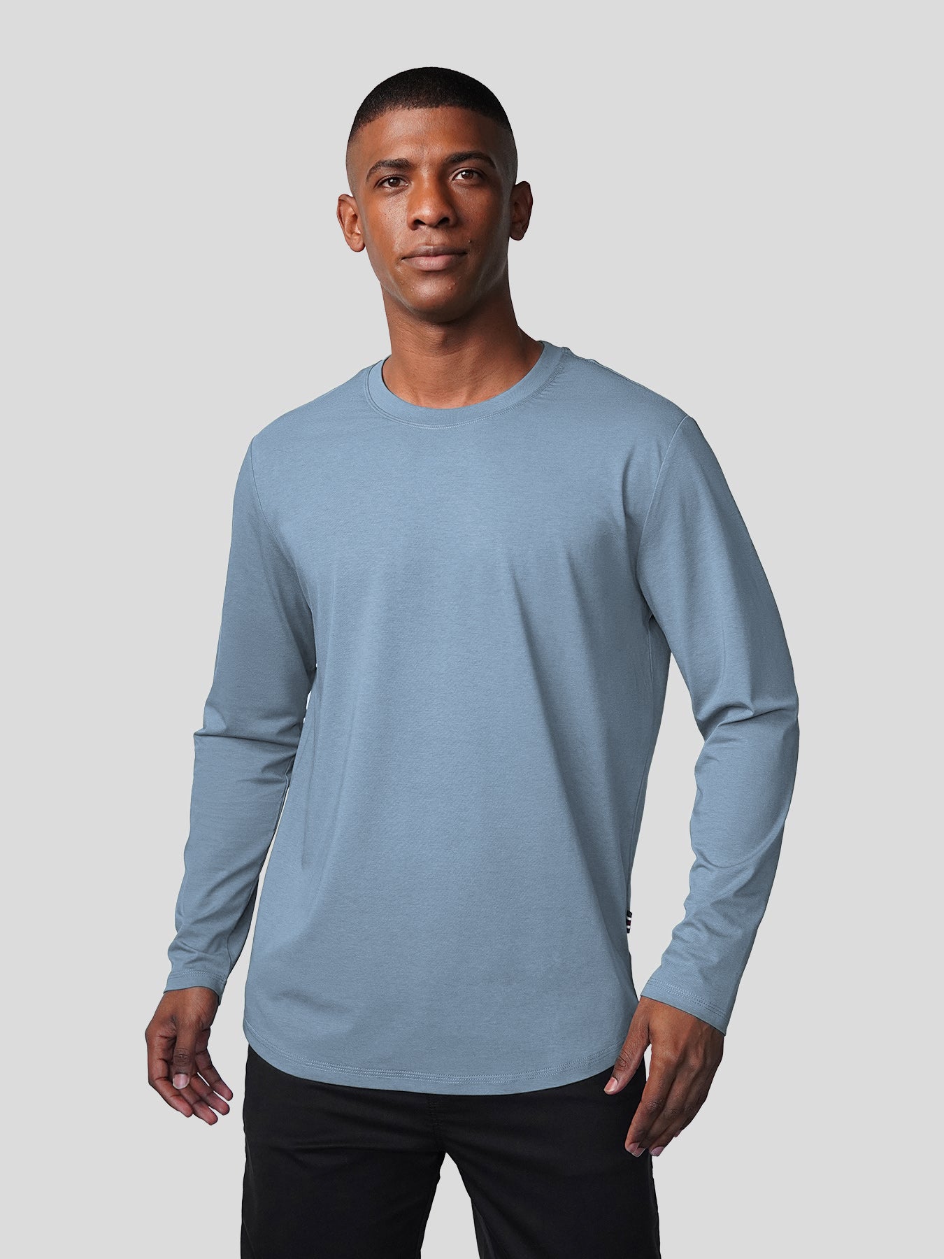 StaySmooth de manga larga Curve Hem Tee:clásico Fit