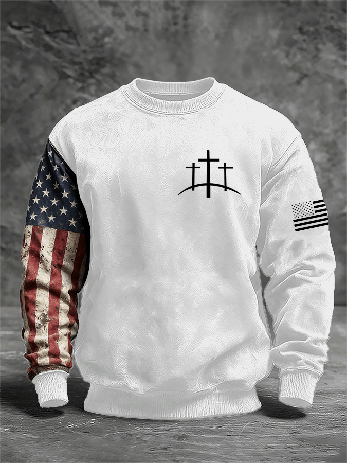 Sudadera Faith estampado cuello redondo para hombre