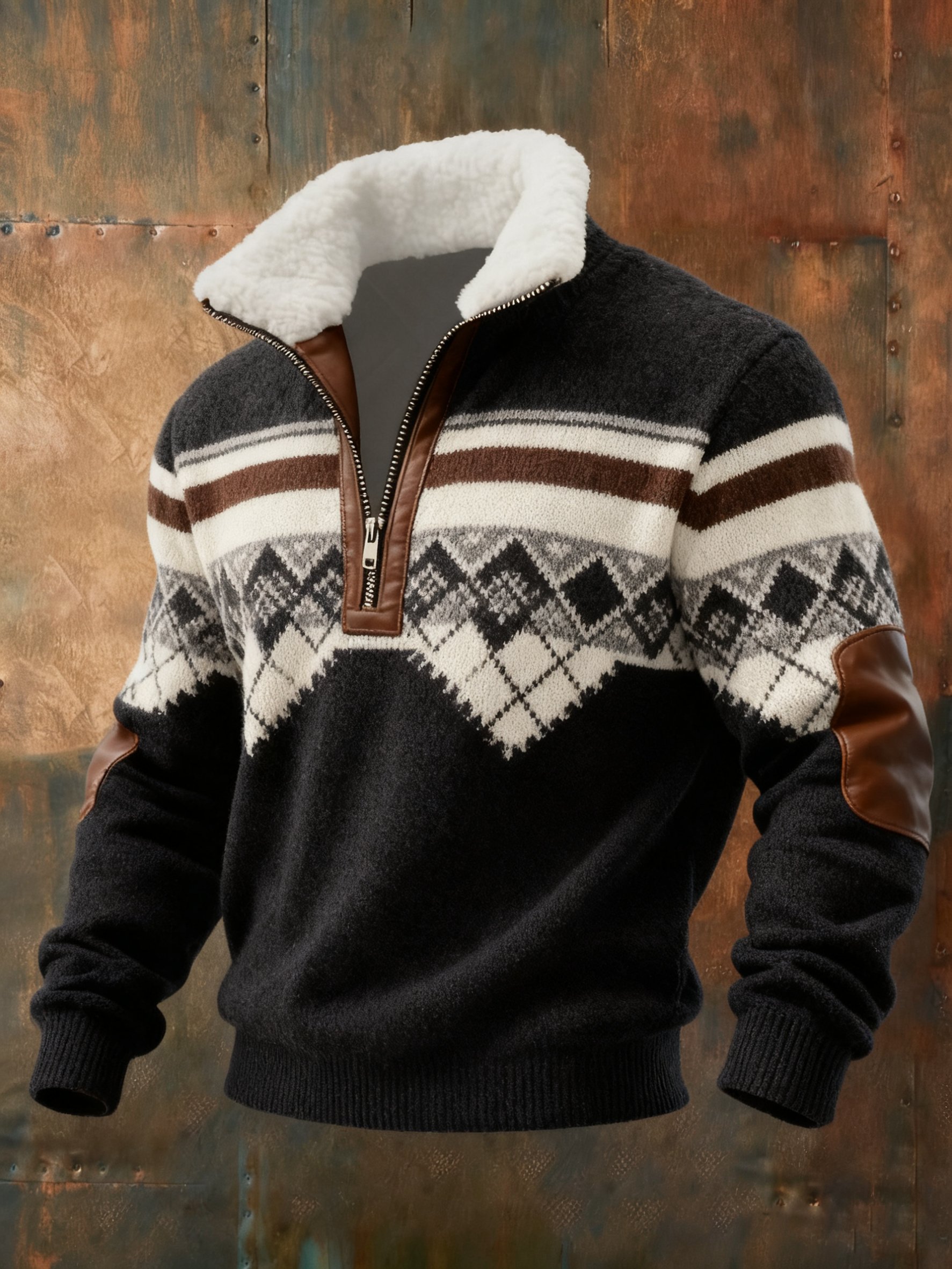 Sudadera retro estampado casual para hombre