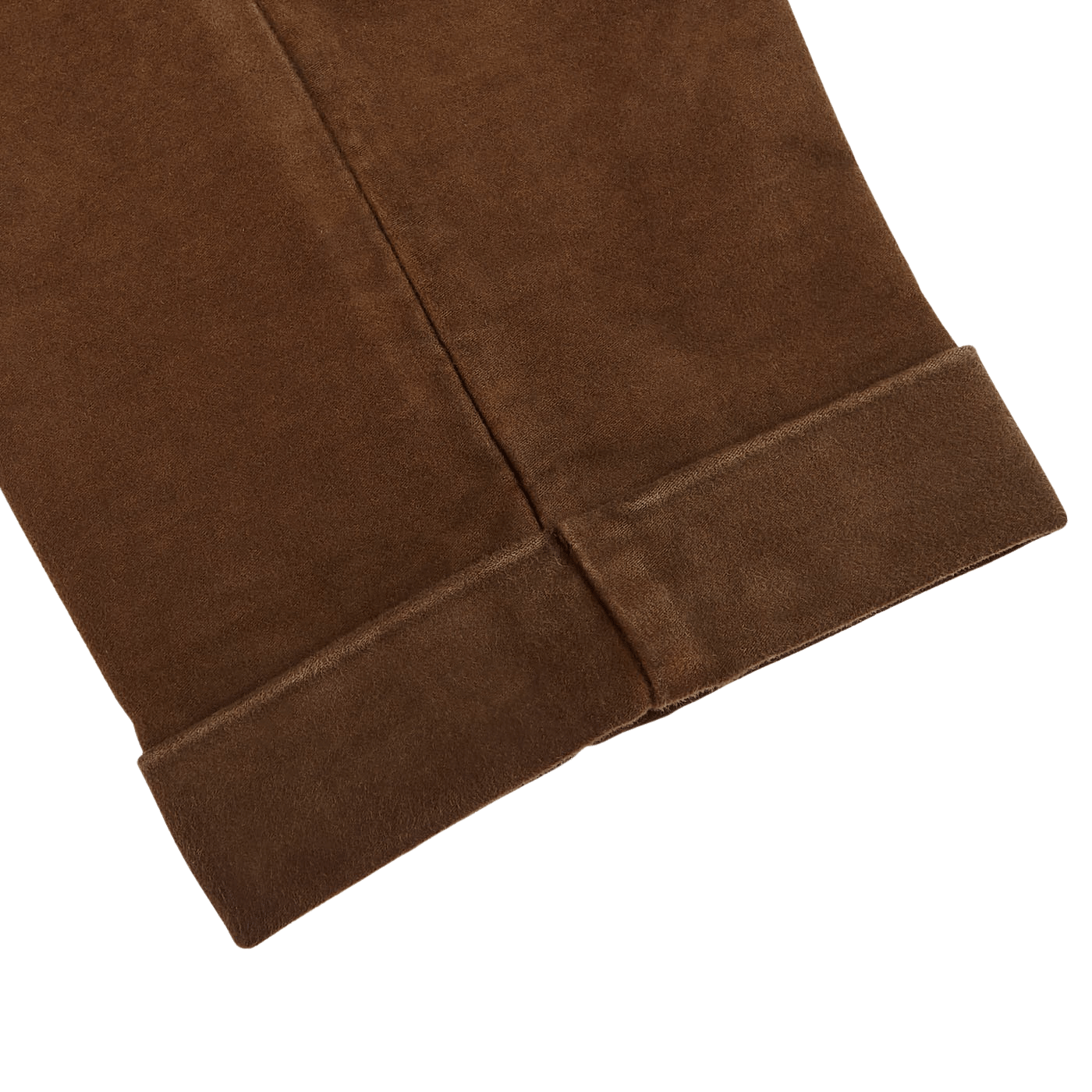 Chestnut Brown Washed Moleskin de algodón Trousers