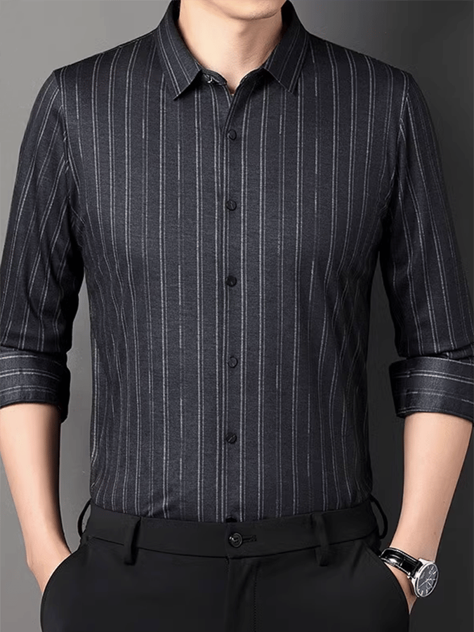 Camisa a rayas ejecutivo casual para hombre