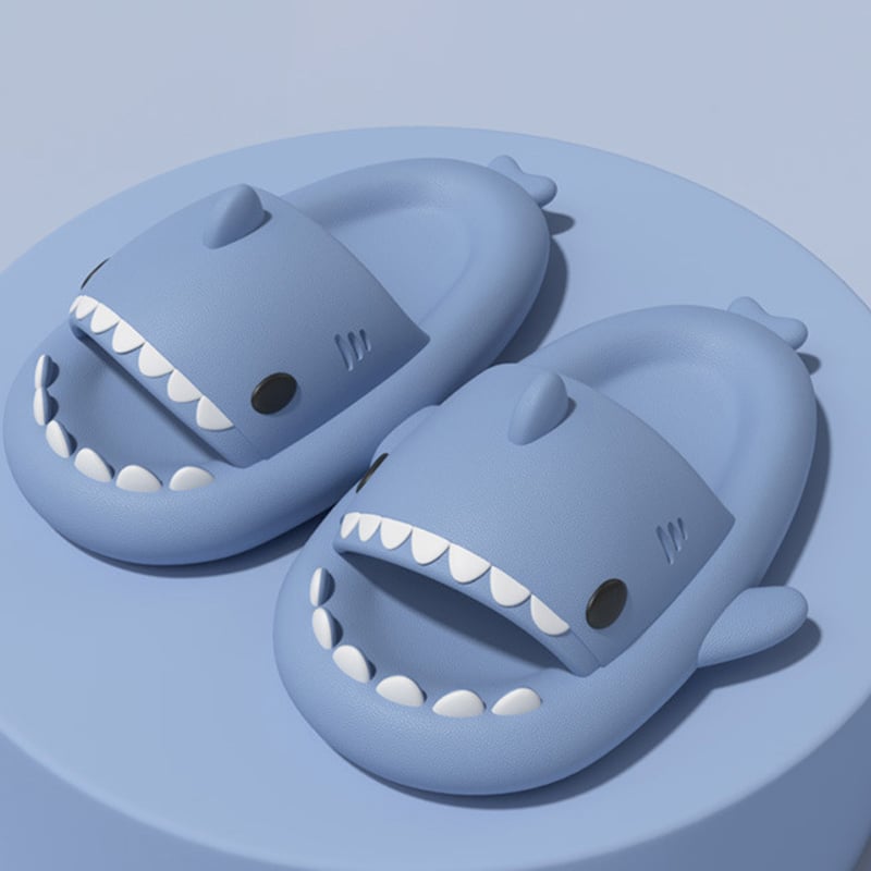 De moda Creative Cartoon Inner And Outer suave Bottom Non-Slip Shark Slippers