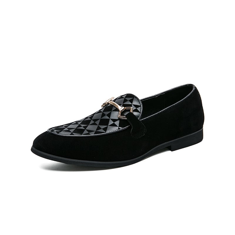 Mocasines de moda casual geométrico Frosted Mens zapatos