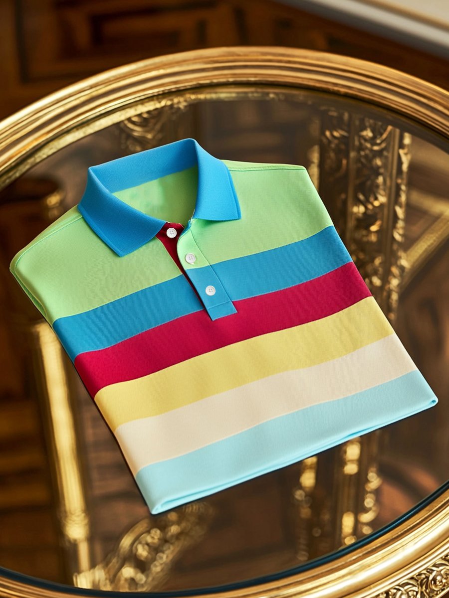 Camisa polo vintage ejecutivo de manga larga para hombre