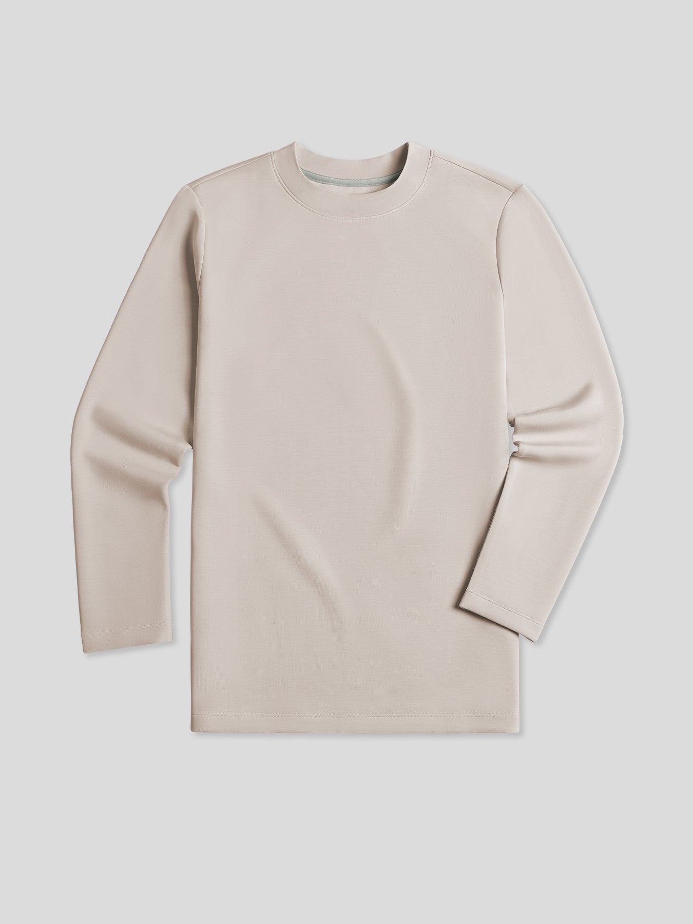 Modal Blend Elbow Patch de manga larga Tee:de corte entallado