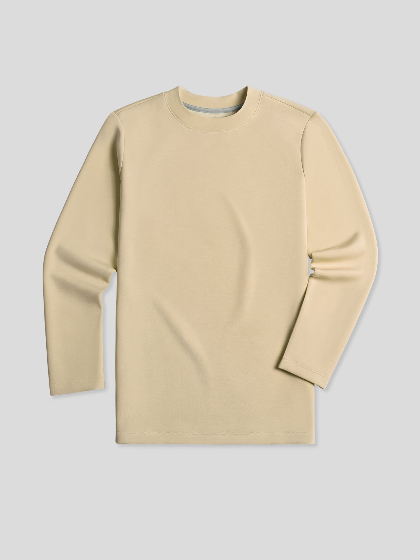 Modal Blend Elbow Patch de manga larga Tee:de corte entallado
