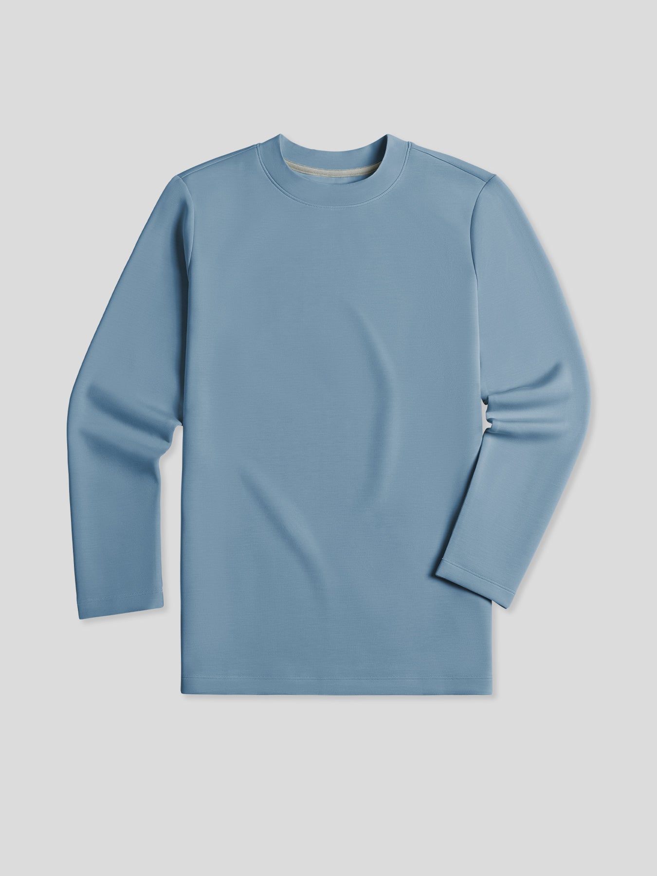 Modal Blend Elbow Patch de manga larga Tee:de corte entallado