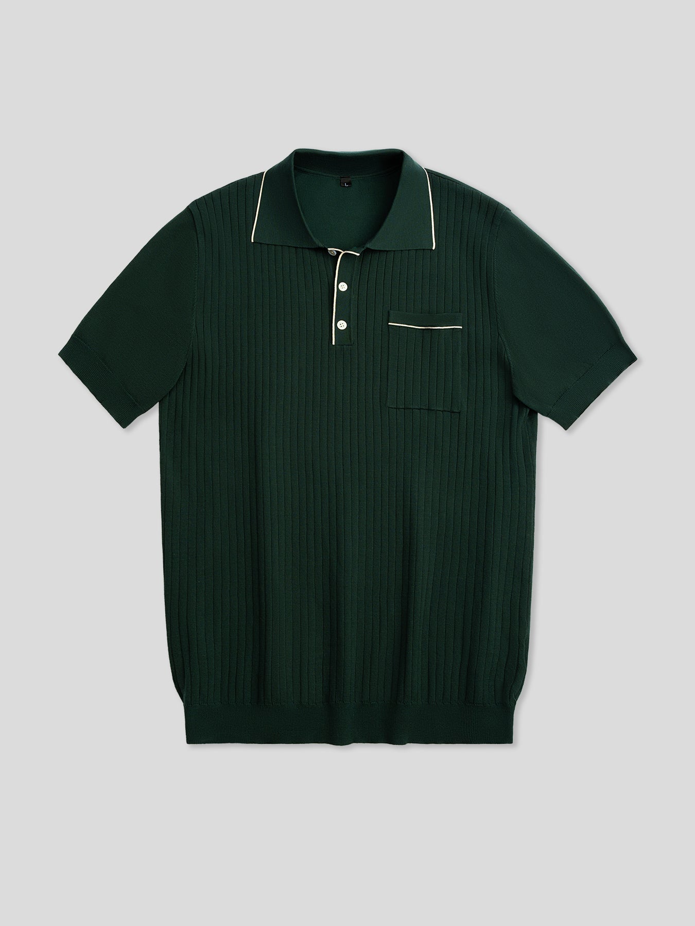 Gentletejido Contrast Color de manga corta tejidoted Polo