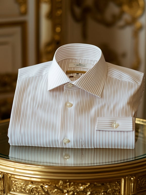 Camisa de lujo Romantic Contrast Color estampado de manga larga para hombre