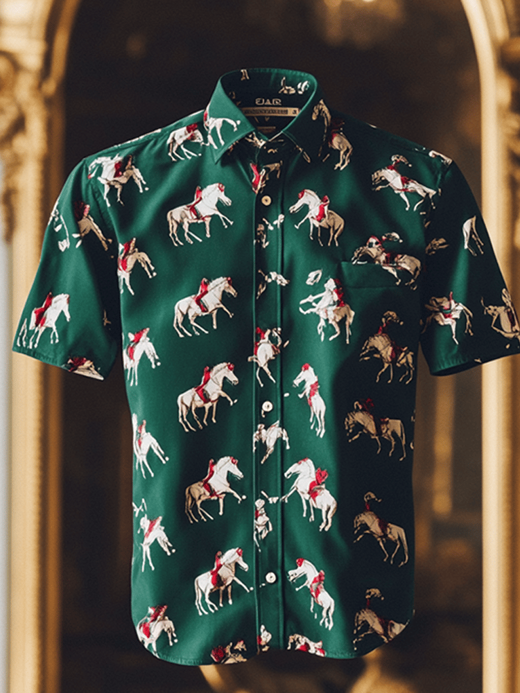 Camisa hawaiano Jockey de manga corta para hombre