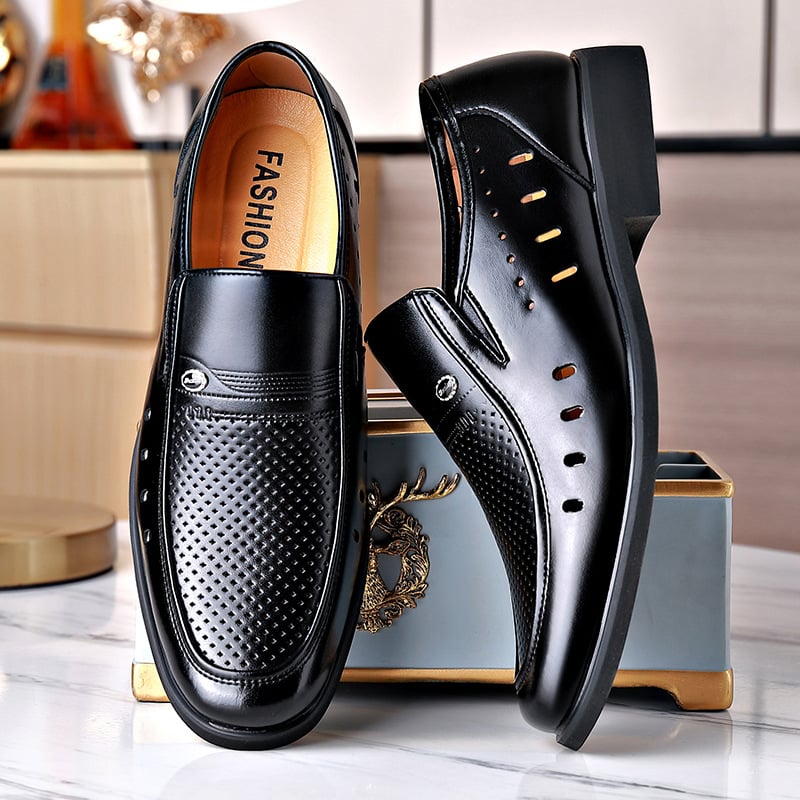 Zapatos Pointed British ejecutivo formal Hollow cuero para hombre
