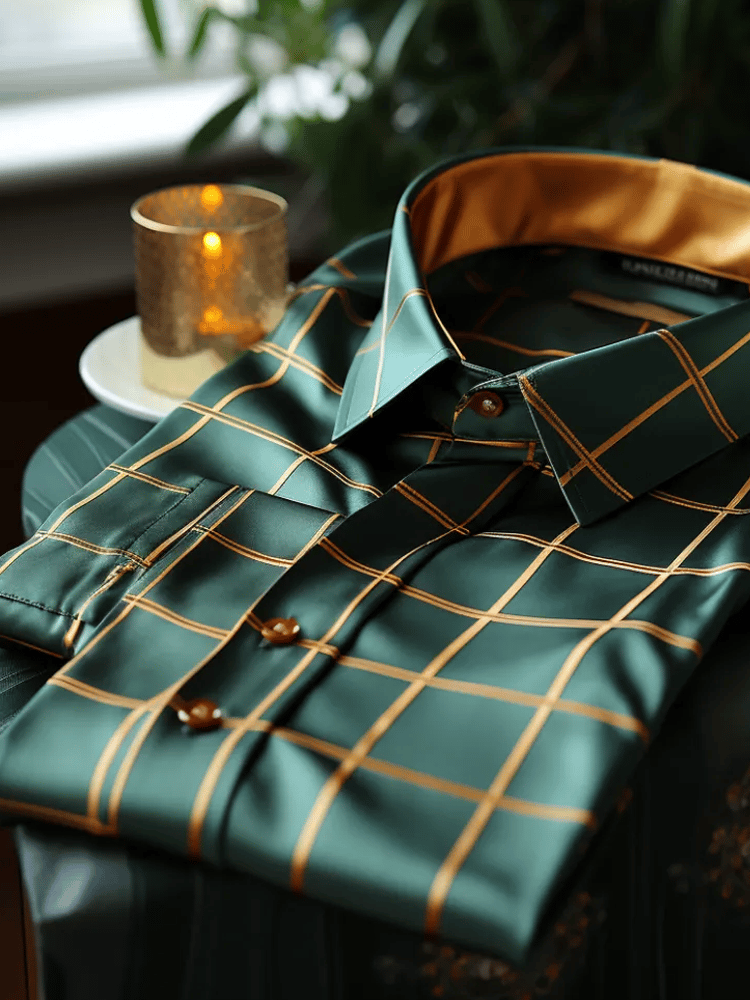 Camisa elegante Romantic a rayas de manga larga para hombre