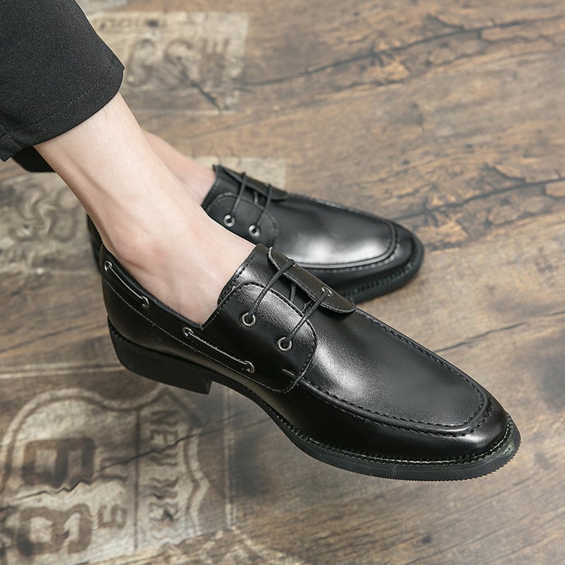 Zapatos Trendy ejecutivo casual Pointed Derby Faux cuero para hombre