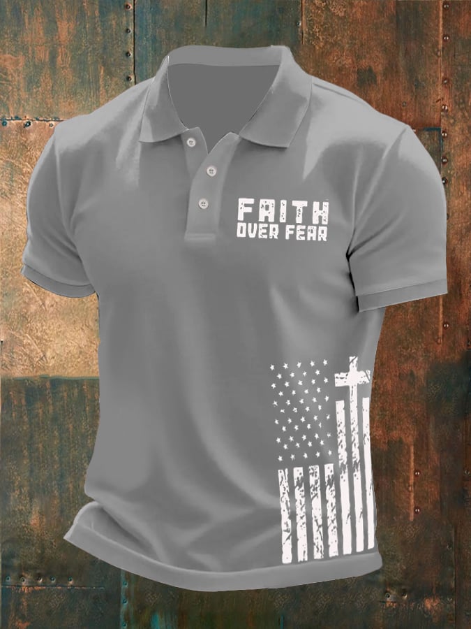 Casual Contrast Color Faith Polo para hombre