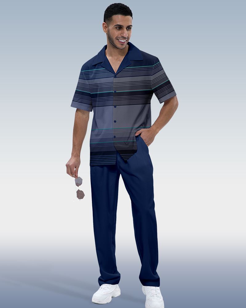 Camisa a cuadros estampado de manga corta walking suit 883 para hombre