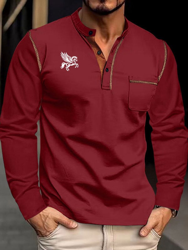 Camisa polo ejecutivo rayas Logo con botones de manga corta para hombre