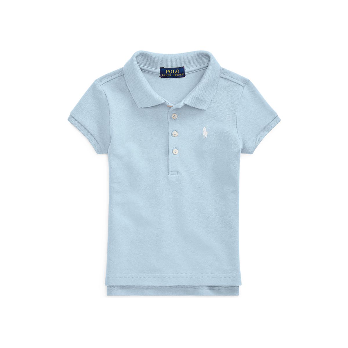 Girls 2-6x Stretch Cotton Mesh Polo Shirt - 3
