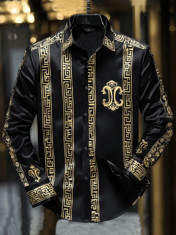 Camisa de lujo Gorgeous de manga larga para hombre