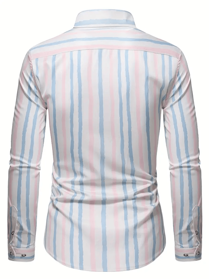 Camisa a rayas ejecutivo casual para hombre