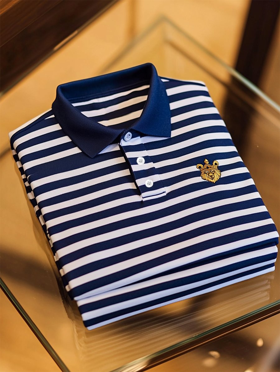 Camisa polo ejecutivo casual Button de manga corta para hombre