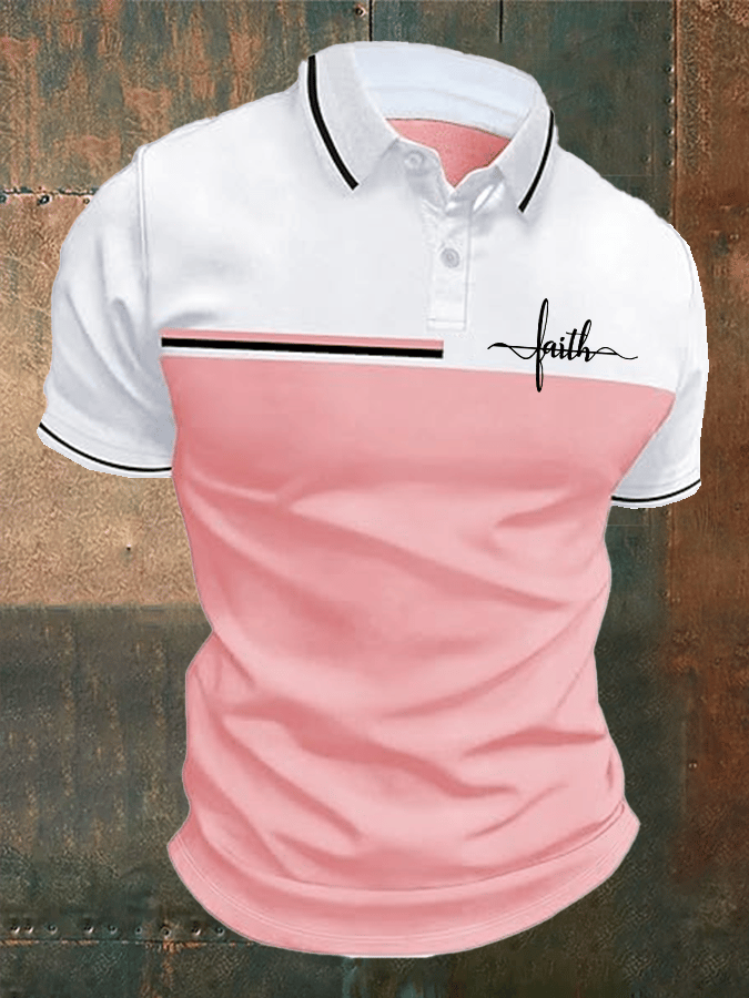Camisa polo Faith estampado casual para hombre
