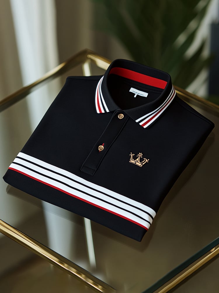 Camisa polo ejecutivo casual Button de manga corta para hombre