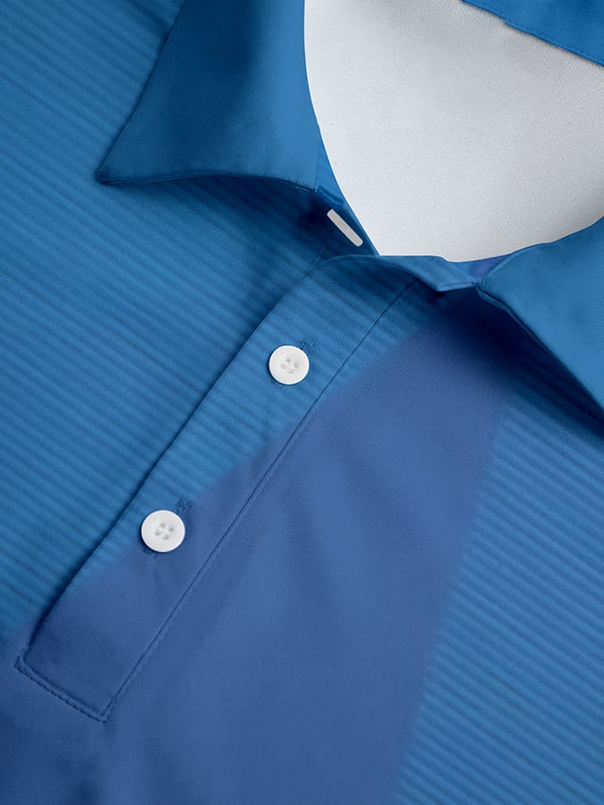Camisa polo de modaable geométrico de manga corta para hombre
