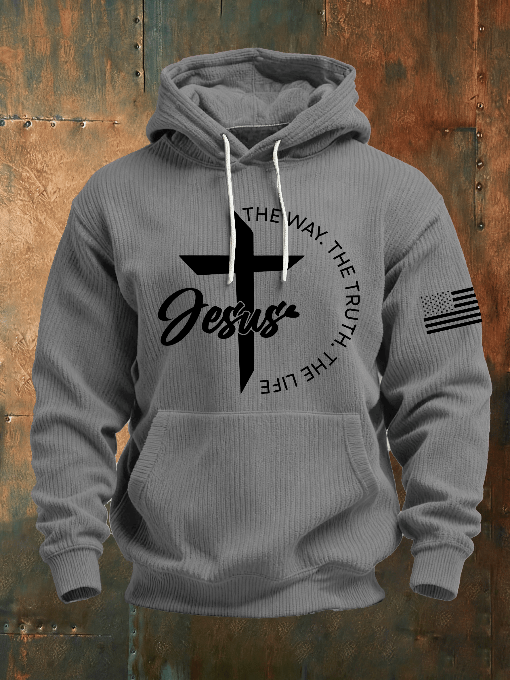Sudadera Faith estampado tejido con gorrasucha para hombre
