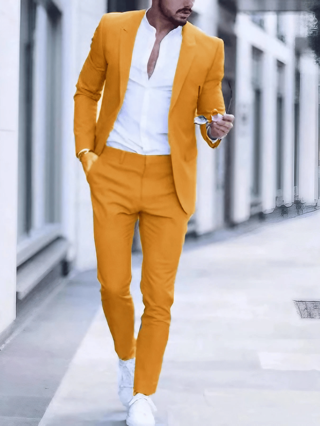 Ejecutivo Single-Breasted de color sólido Two-Piece Suit para hombre