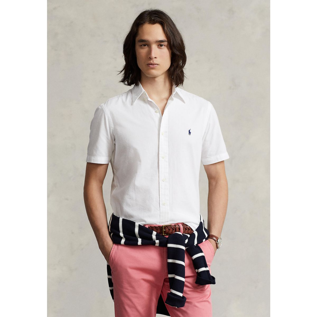 Classic Fit Seersucker Shirt - 6