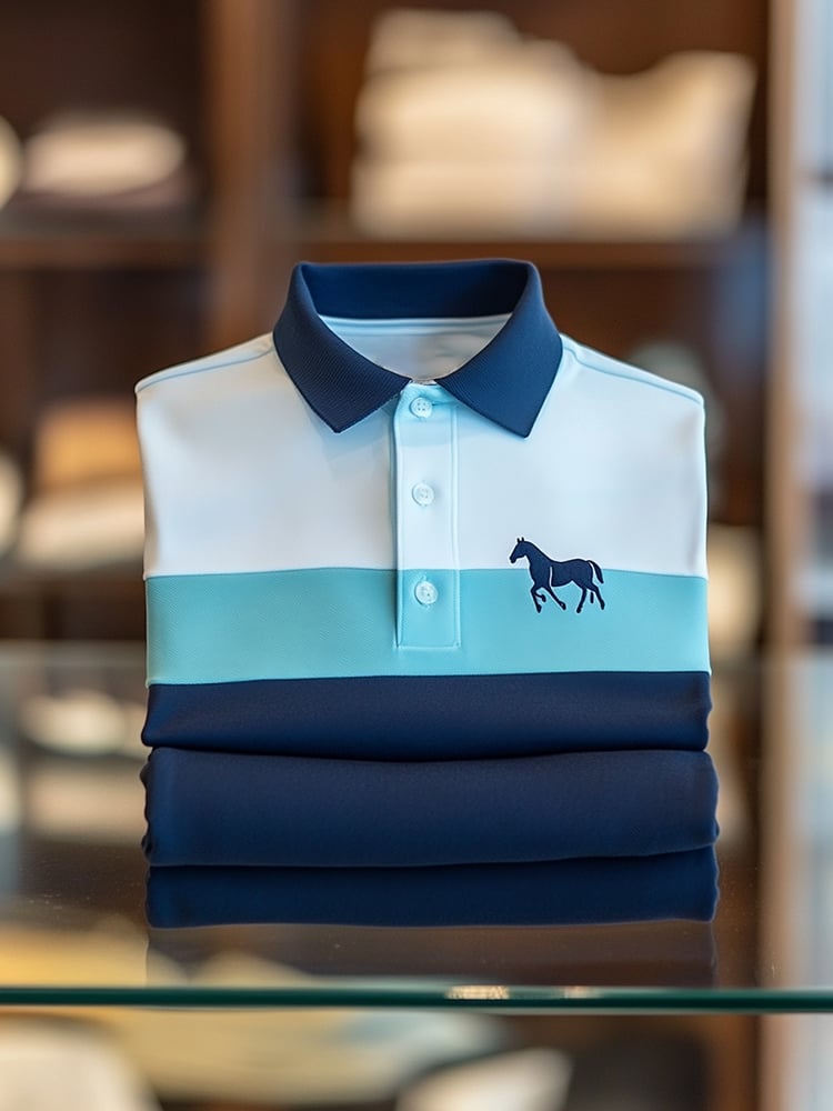 Camisa polo ejecutivo casual Button de manga corta para hombre