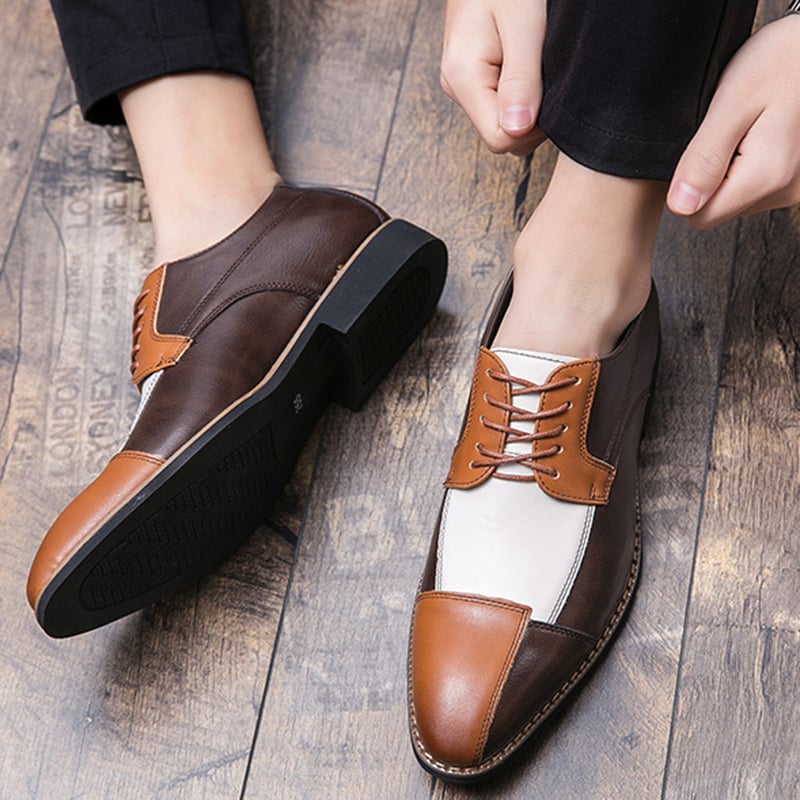 Zapatos Patchpara trabajo formal ejecutivo casual cuero para hombre