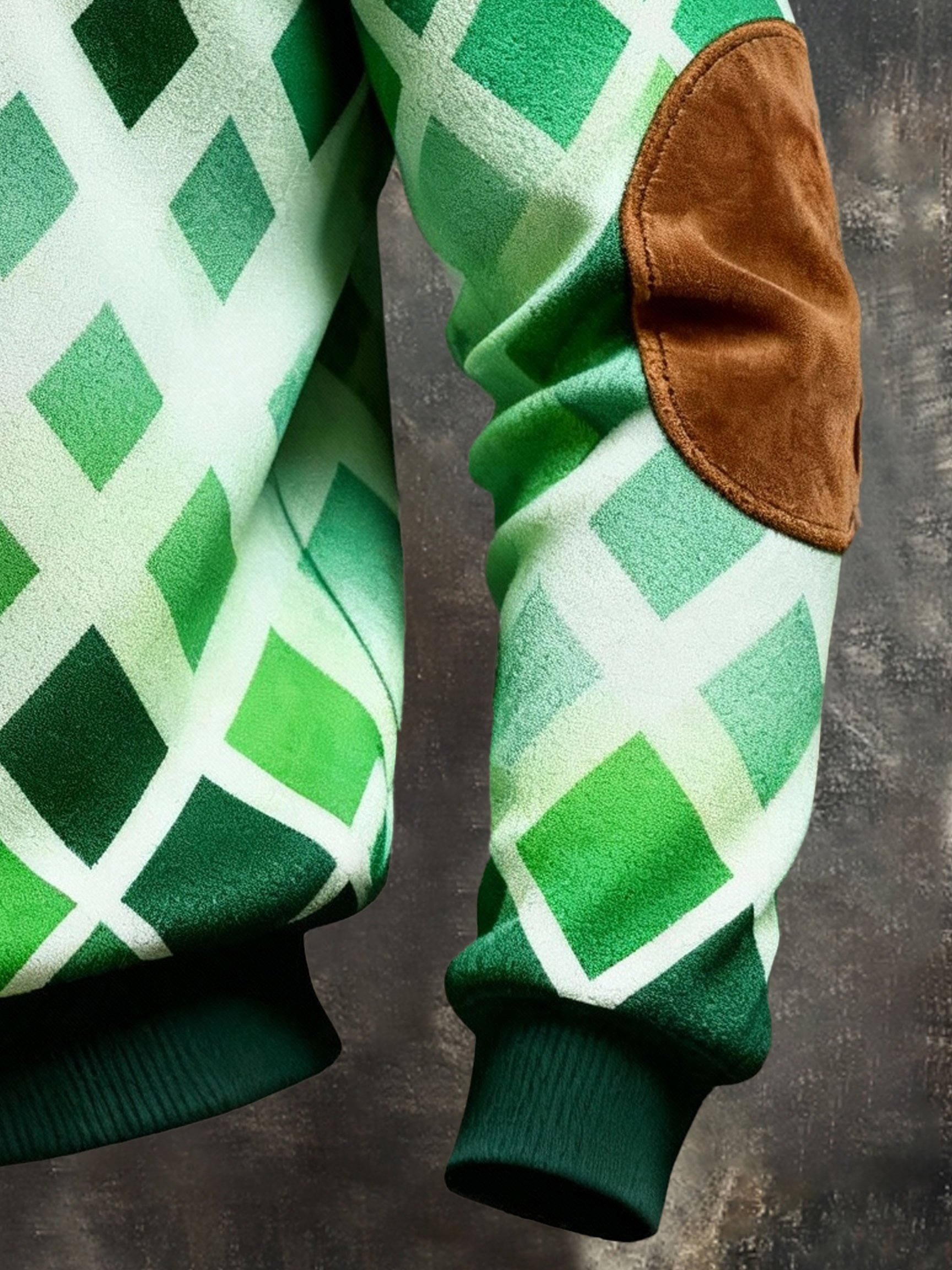 Sudadera retro en bloques de color estampado Color-Blocked con cierre para hombre