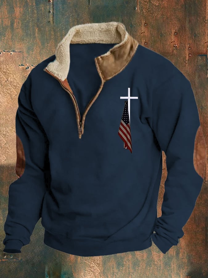 Sudadera casual Faith estampado de manga larga para hombre