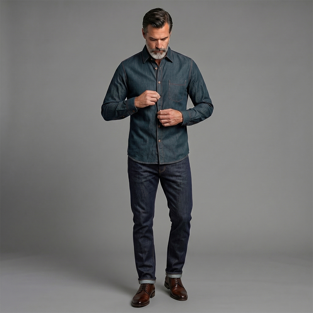 Chaqueta casual Denim camisa For Men