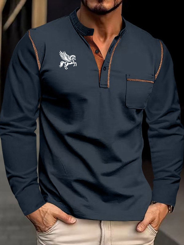 Camisa polo ejecutivo rayas Logo con botones de manga corta para hombre