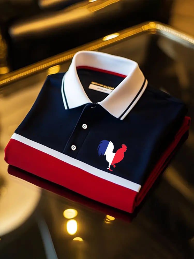 Camisa polo ejecutivo casual de manga corta para hombre