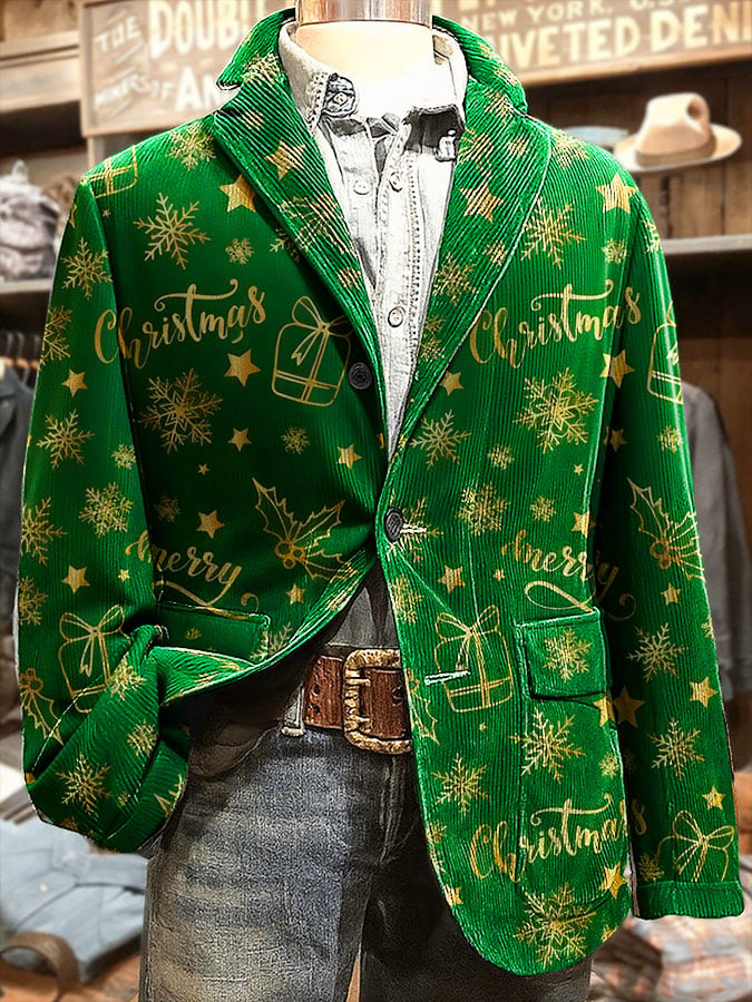 Abrigo Christmas Art Design estampado casual para hombre