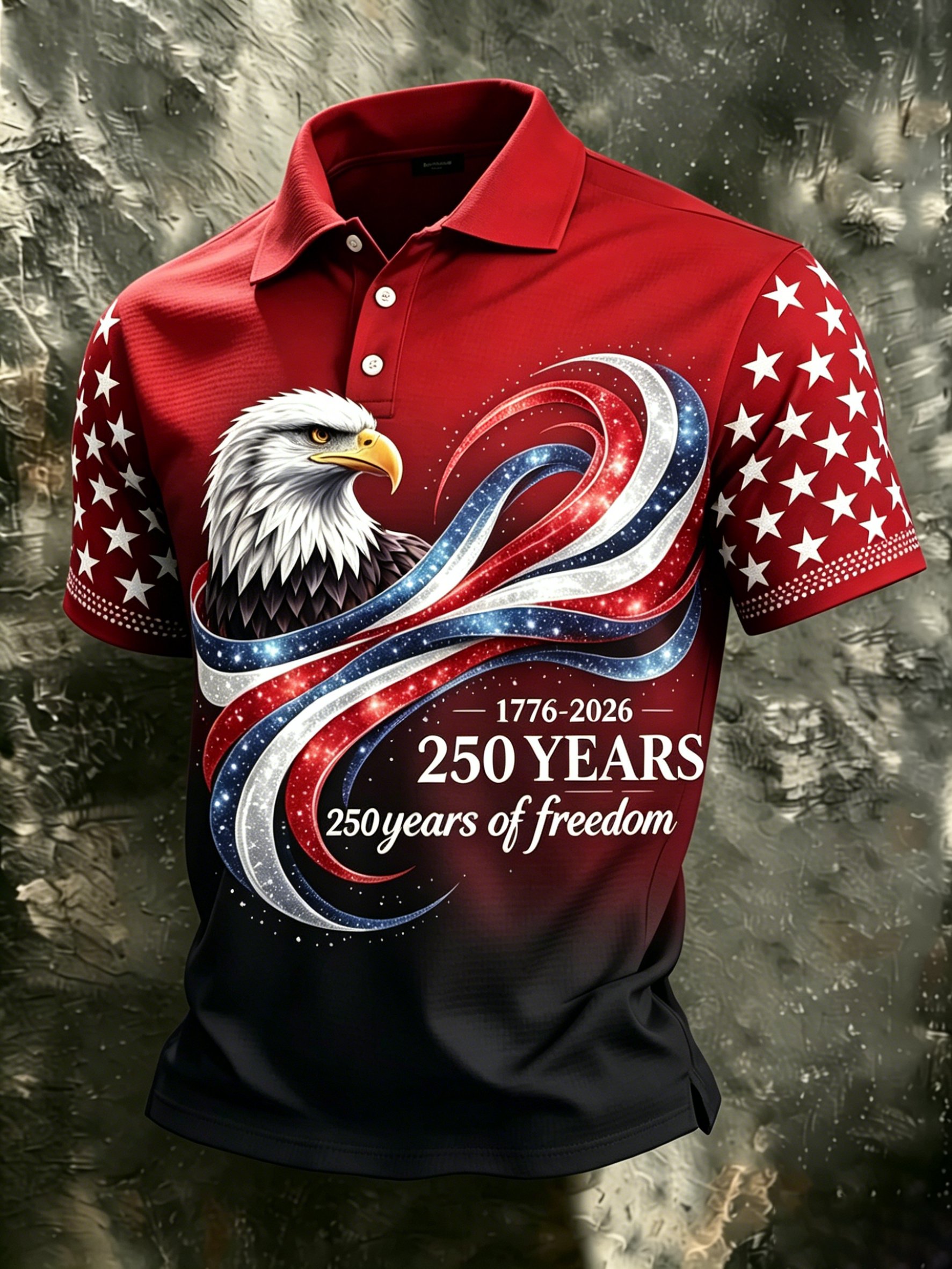 Camisa polo U.S. 250th Anniversary de manga corta estampado para hombre
