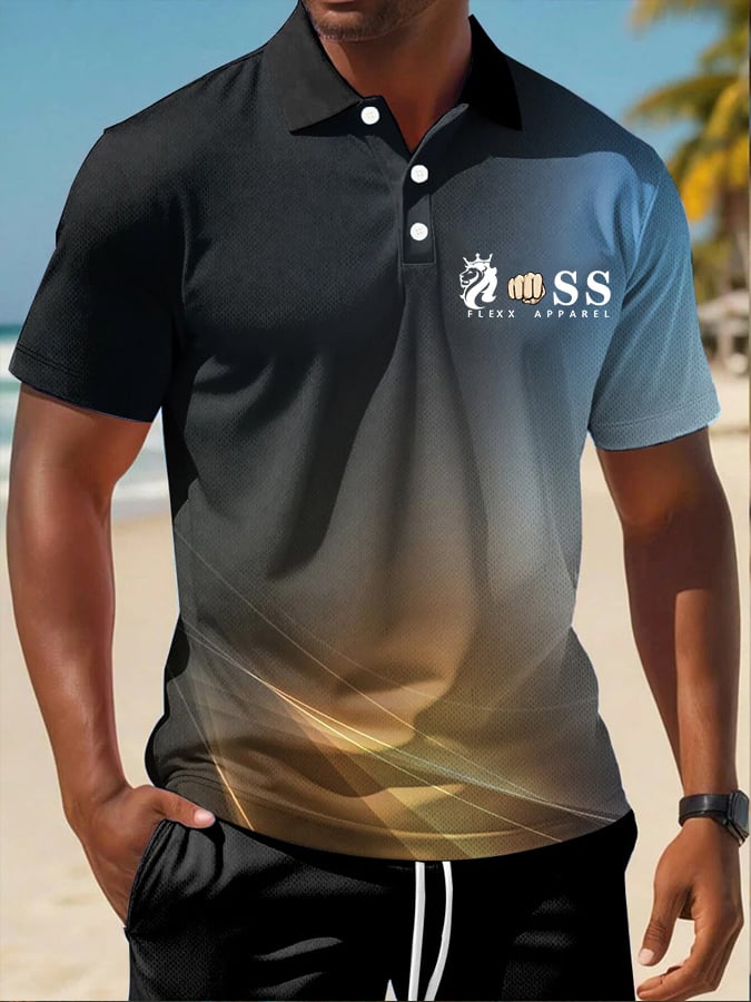 De moda casual ejecutivo Contrast Color Polo para hombre