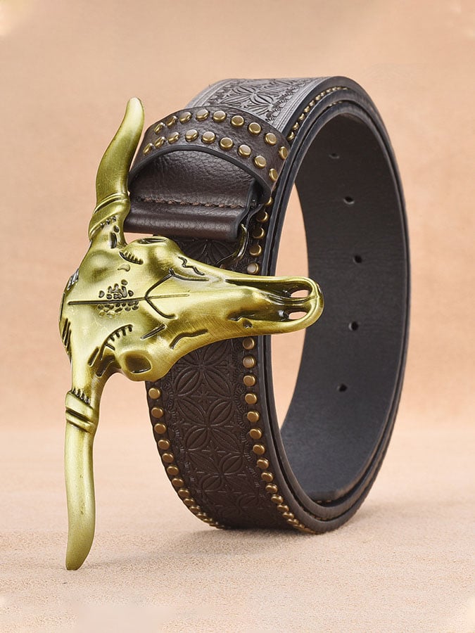 Western Denim Personalized Rivet Belt