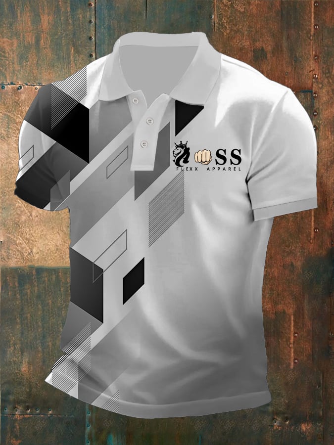Camisa polo retro ejecutivo casual contrast color para hombre