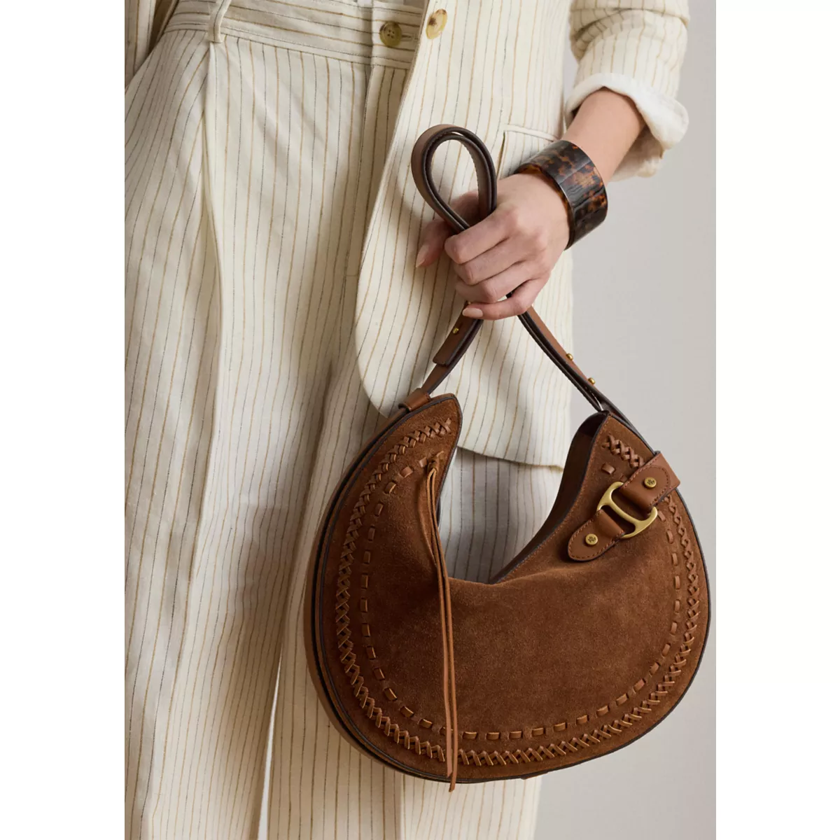 Whipstitched Large Tasha Shoulder Bag - 2