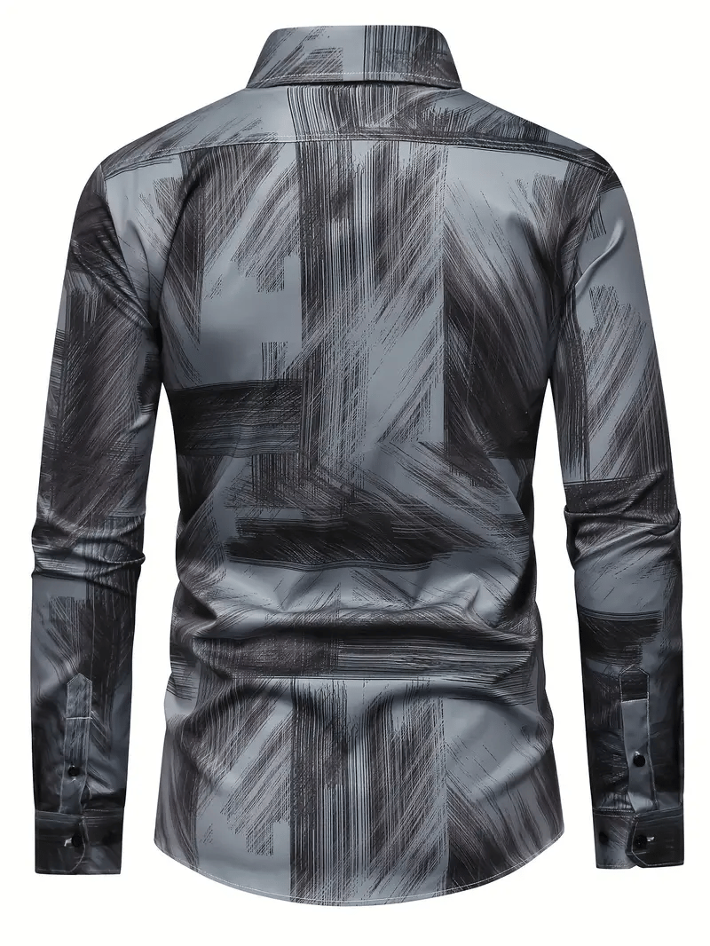 Camisa a cuadros ejecutivo de manga larga para hombre